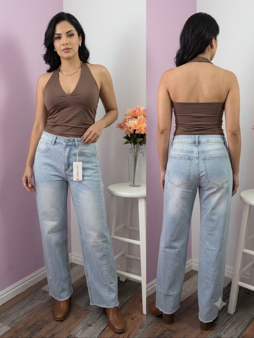 Kiczoy Wide Leg Jeans – Size 10 (New with Tags)